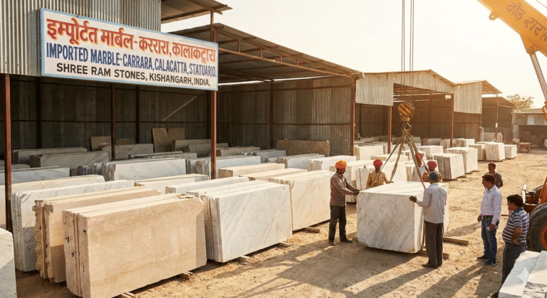 Create an image for imported marble in India.