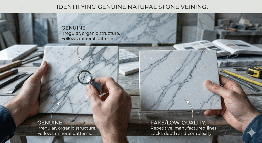 How To Identify Genuine Natural Stone Veining To Avoid Low-Quality Fakes
