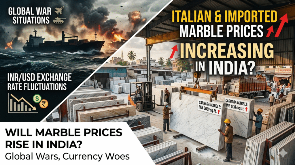 Will Italian and Imported Marble Prices Increase in India Due to Current Global War Situations and Currency Issues