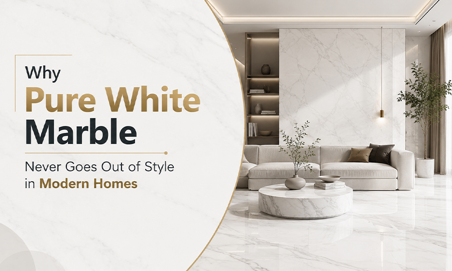 Pure White Marble in Modern Homes