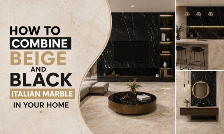 Beige and Black Italian Marble