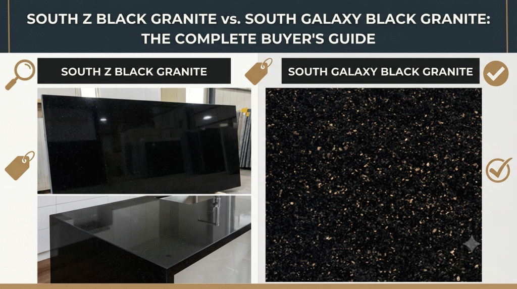 South Z Black Granite vs. South Galaxy Black Granite The Complete Buyer's Guide
