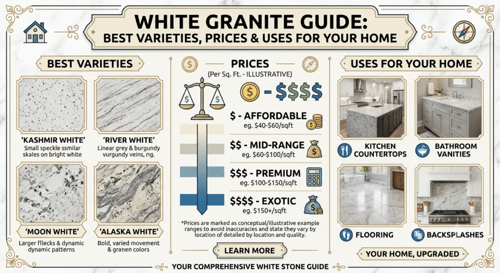 White granite guide