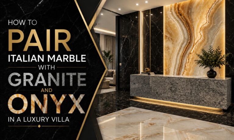 Pair Italian Marble with Granite and Onyx